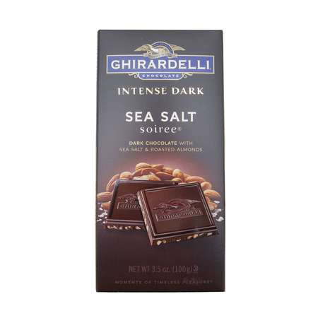 GHIRARDELLI Ghirardelli Intense Dark Sea Salt Soiree Bar 3.5 oz. Bar, PK12 61175